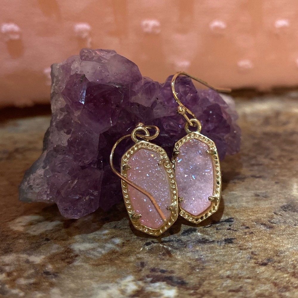 RARE Pink Drusy Kendra Scott Earring